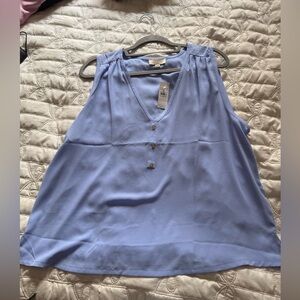 LOFT Light Blue Sleeveless Blouse